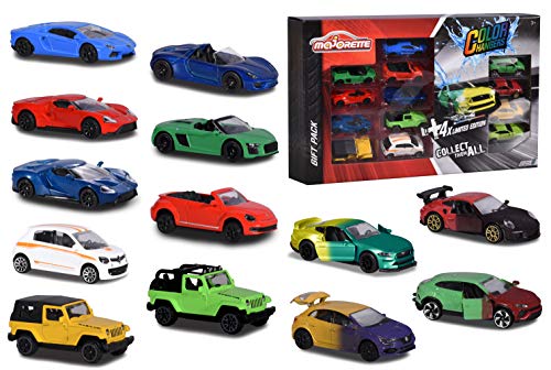 Majorette Geschenkeset 9+4 Limited Edition 6, Spielzeugautos mit Freilauf, 9 Standard Autos + 4 Limitierte Fahrzeuge mit Farbänderung durch Temperaturunterschied, 7,5 cm Majorette Geschenkeset 9+4 Limited Edition 6, Spielzeugautos mit Freilauf, 9 Standard Autos + 4 Limitierte Fahrzeuge mit Farbänderung durch Temperaturunterschied, 7,5 cm von Smoby