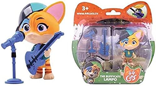 44 Cats Spielfigur Lampo mit Gitarre, Figur aus der 44 Cats Serie, für Kinder ab 3 Jahren von Smoby