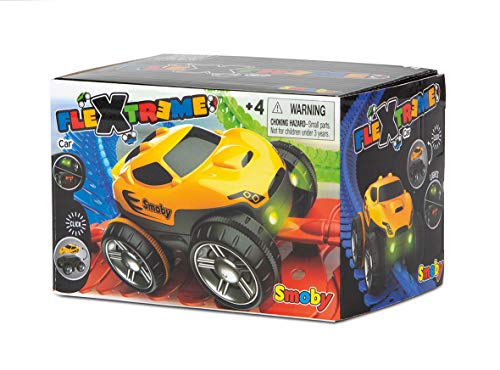 Smoby – FleXtreme Rennauto gelb– zusätzliches Auto für Flextreme Starter-Set, Rennbahn für Autos, für Kinder ab 4 Jahren, flexible Strecke mit Looping von Smoby