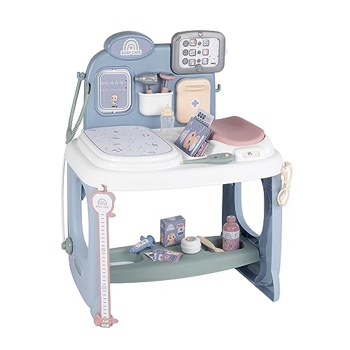 Smoby – Baby Care Center - für Puppen bis 38 cm – mit mechanischer Waage, Untersuchungstisch und Alles was zu einem Arztbesuch gehört, für Kinder ab 3 Jahren von Smoby