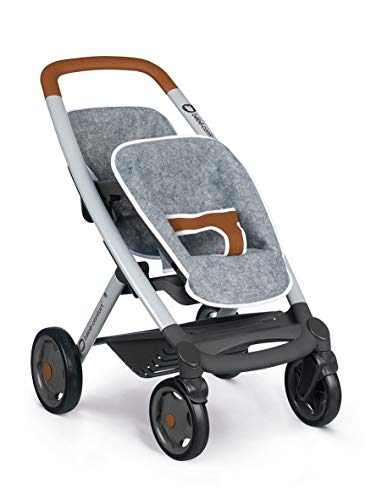 Smoby Bébé Confort 253205 Zwillings-Kinderwagen, grau, für Puppen und Puppen, leise, multidirektionale Räder, Aufbewahrungskorb Smoby Bébé Confort 253205 Zwillings-Kinderwagen, grau, für Puppen und Puppen, leise, multidirektionale Räder, Aufbewahrungskorb von Smoby