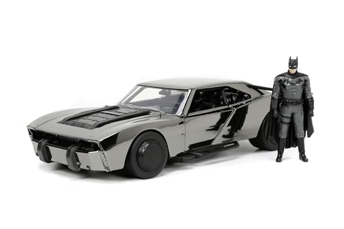 Jada Toys DC Batmobil aus dem Film „The Batman“ von 2022 mit Batman Figur - Spielzeug-Set aus Auto (19 cm) und Actionfigur (6 cm) für Fans, Sammler und Kinder ab 8 Jahre von Jada Toys