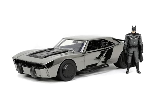 Jada Toys DC Batmobil aus dem Film „The Batman“ von 2022 mit Batman Figur - Spielzeug-Set aus Auto (19 cm) und Actionfigur (6 cm) für Fans, Sammler und Kinder ab 8 Jahre von Jada