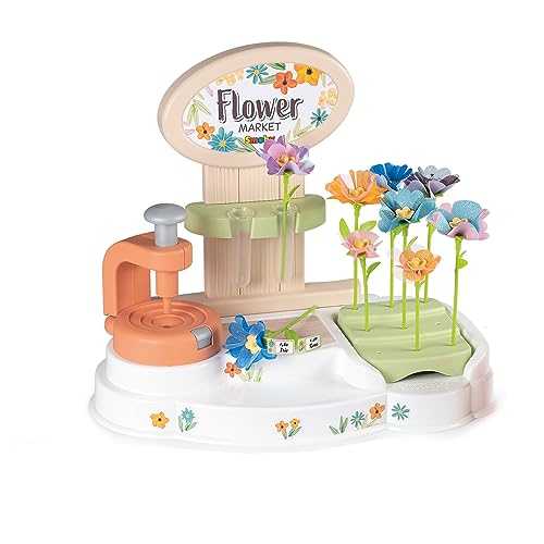 Smoby - Kreativ-Set Flower Market - Bastelset zur Herstellung von individuellen Stoff-Blumen und Blumensträußen, Spielzeug für Kinder von 3-7 Jahre von Smoby