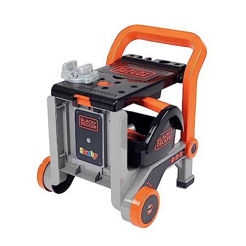 Smoby - Black + Decker 3-in-1 Multi-Werkbank mit Werkzeugkoffer - kleine Werkbank, mobiler Trolley, praktische Schubkarre, mit viel Zubhör, für Kinder ab 3 Jahren Smoby - Black + Decker 3-in-1 Multi-Werkbank mit Werkzeugkoffer - kleine Werkbank, mobiler Trolley, praktische Schubkarre, mit viel Zubhör, für Kinder ab 3 Jahren von Smoby