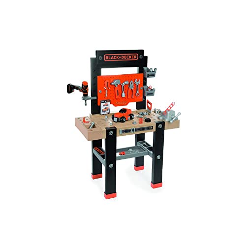 Smoby 360701 – Black+Decker Werkbank Center – mit viel Zubehör, mechanischem Akkuschrauber, Autobausatz, Lern-App, für Kinder ab 3 Jahren Smoby 360701 – Black+Decker Werkbank Center – mit viel Zubehör, mechanischem Akkuschrauber, Autobausatz, Lern-App, für Kinder ab 3 Jahren von Smoby