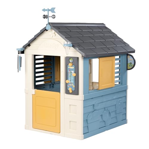 Smoby - 4 Jahreszeiten Spielhaus (103x122x143 cm) - kreatives Gartenhaus für Kinder ab 2 Jahre - Outdoor-Kinderhaus zum Spielen und Lernen rund um Wetter & Jahreszeiten von Smoby