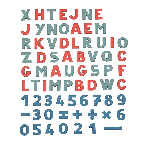 Smoby - 72 magnetische Buchstaben und Zahlen - magnetische Großbuchstaben, Zahlen und Rechenzeichen, für Vorschulkinder, für Kinder ab 3 Jahren von Smoby