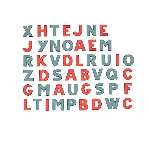 Smoby - 48 Magnetbuchstaben - Großbuchstaben zur Nutzung Tafeln, bestehend aus Roten und Türkisen Buchstaben, für Kinder ab 3 Jahren von Smoby