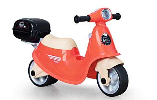 Smoby - Scooter Food Express - Lieferexpress, mit mechanischem Zündschlüssel, Lenkblockierung und Flüsterrädern, Laufrad für Kinder ab 18 Monate von Smoby