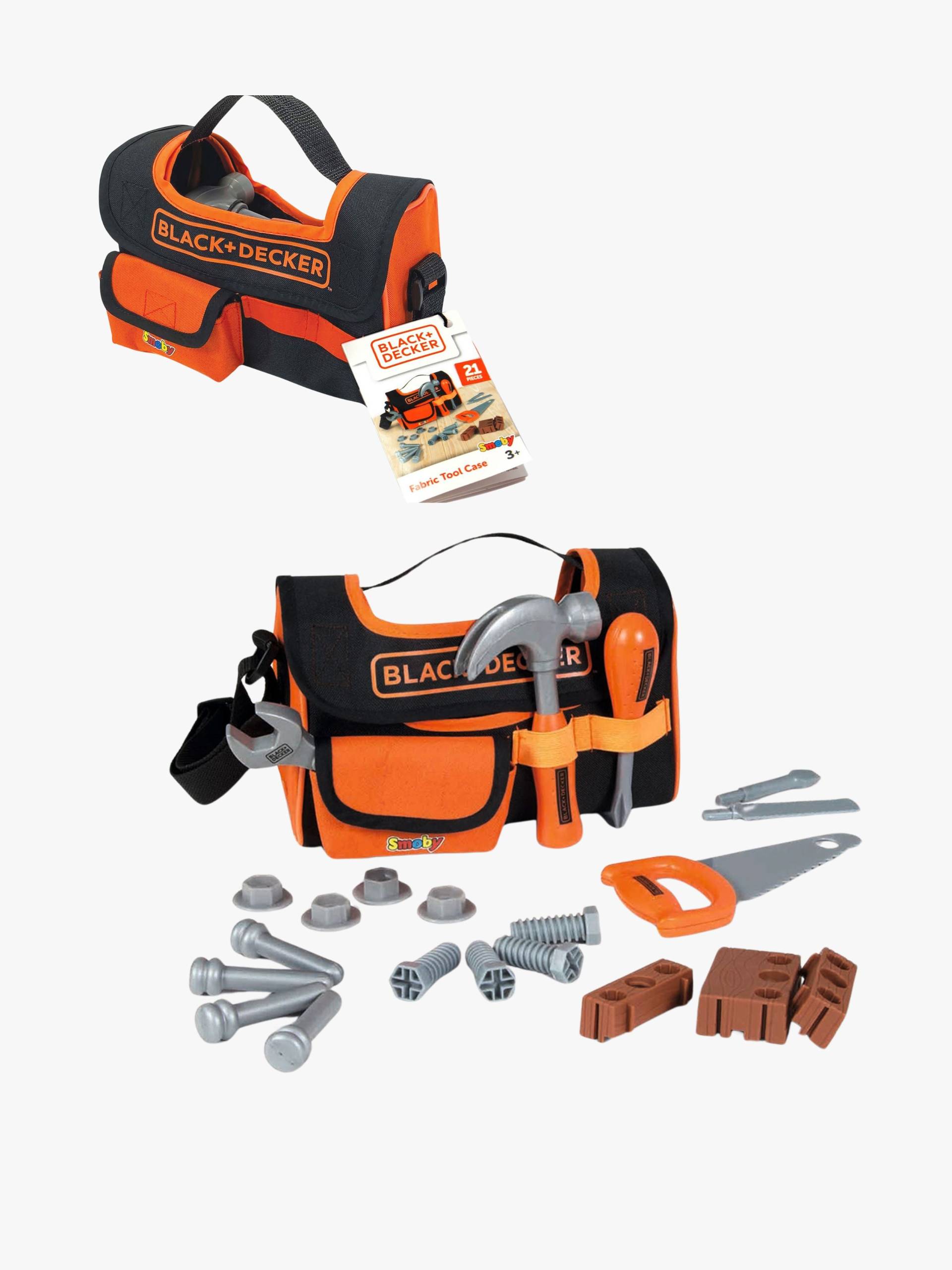 Smoby BLACK+DECKER Werkzeugtasche Stoff 21 Teile von Smoby