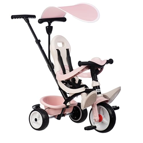 Smoby - Baby Balade 3-in-1 Rosé - Mitwachsendes Kinderdreirad mit Schubstange, Sitz mit Sicherheitsgurt, Metallrahmen, Pedal-Freilauf, für Kinder ab 10 Monaten Smoby - Baby Balade 3-in-1 Rosé - Mitwachsendes Kinderdreirad mit Schubstange, Sitz mit Sicherheitsgurt, Metallrahmen, Pedal-Freilauf, für Kinder ab 10 Monaten von Smoby