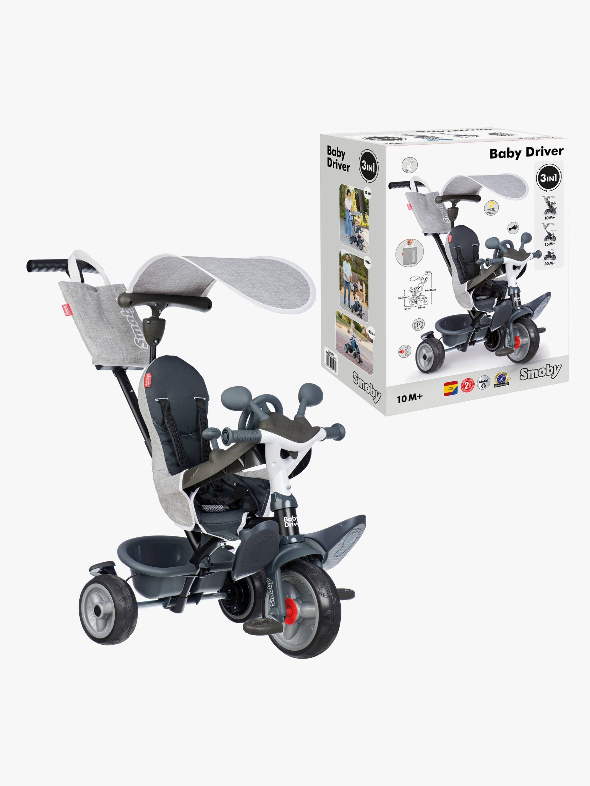 Smoby Baby Driver Dreirad Plus, Grau von Smoby