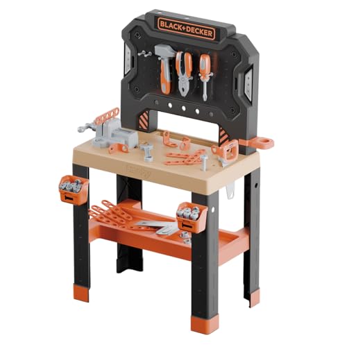 Smoby - Black + Decker - Bricolo Werkbank - Nachahmung Spielzeug - 78 Zubehörteile - 7 Werkzeuge - Aufbewahrungsbereiche - recyceltes Material - ab 3 Jahren - Französische Fabircation Smoby - Black + Decker - Bricolo Werkbank - Nachahmung Spielzeug - 78 Zubehörteile - 7 Werkzeuge - Aufbewahrungsbereiche - recyceltes Material - ab 3 Jahren - Französische Fabircation von Smoby