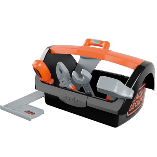 Smoby - Black + Decker – Werkzeugkasten + 6 Werkzeuge – Schraubendreher, Säge, Hammer, Flachschlüssel, Geodreieck, Zange inklusive – ab 3 Jahren Smoby - Black + Decker – Werkzeugkasten + 6 Werkzeuge – Schraubendreher, Säge, Hammer, Flachschlüssel, Geodreieck, Zange inklusive – ab 3 Jahren von Smoby