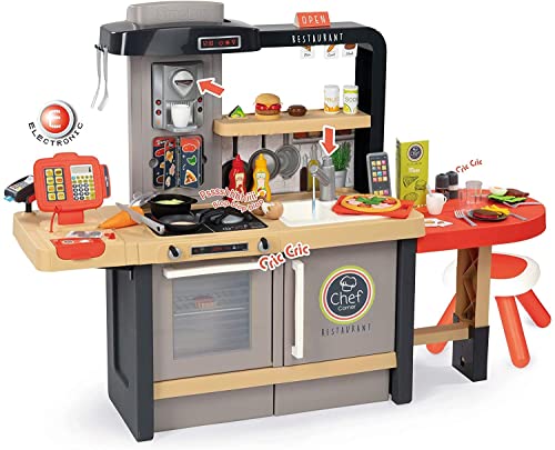 Smoby - Chef Corner Restaurant – zum Kochen uns Servieren, Küchenbereich, Essplatz, Kassenbereich mit Theke und Essensausgabe, für Kinder ab 3 Jahren Smoby - Chef Corner Restaurant – zum Kochen uns Servieren, Küchenbereich, Essplatz, Kassenbereich mit Theke und Essensausgabe, für Kinder ab 3 Jahren von Smoby