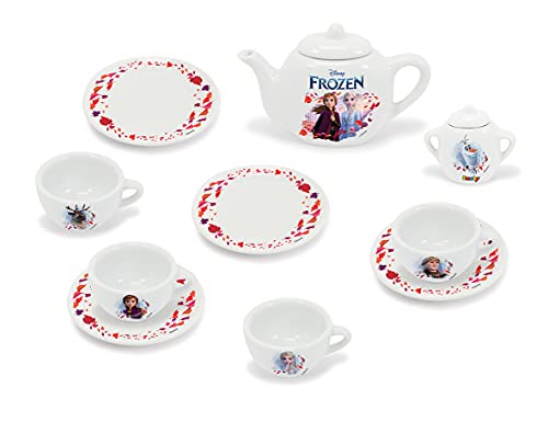 Smoby - Die Eiskönigin Porzellan-Service - 10-tlg. Spielzeuggeschirr-Set mit Tasse, Teller, Zuckerdose, Teekanne, mit Lizenzaufdruck, für Kinder ab 3 Jahren Smoby - Die Eiskönigin Porzellan-Service - 10-tlg. Spielzeuggeschirr-Set mit Tasse, Teller, Zuckerdose, Teekanne, mit Lizenzaufdruck, für Kinder ab 3 Jahren von Smoby