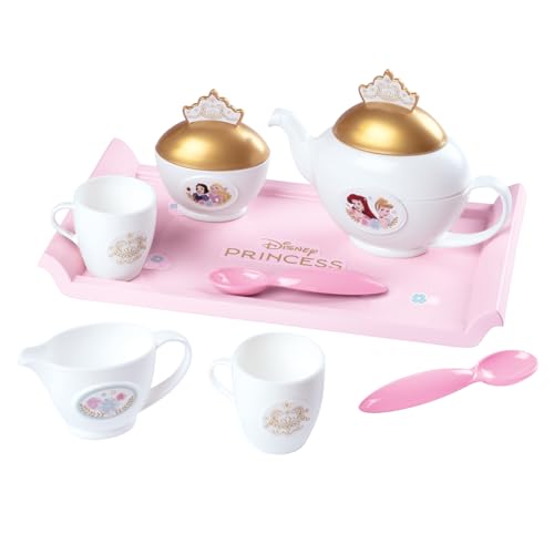 Smoby - Disney Prinzessinnen – Geschirrset – Snackpause – verschiedenes Zubehör – Tablett, Teekanne, Zuckerdose, Milchkännchen, Tassen und Löffel – ab 3 Jahren Smoby - Disney Prinzessinnen – Geschirrset – Snackpause – verschiedenes Zubehör – Tablett, Teekanne, Zuckerdose, Milchkännchen, Tassen und Löffel – ab 3 Jahren von Smoby