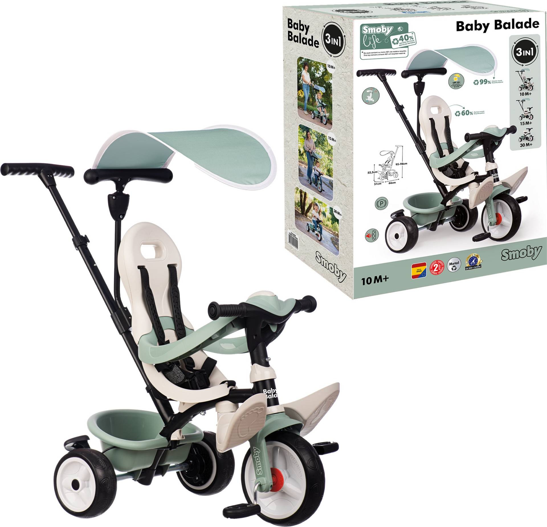 Smoby Dreirad S.Life Baby Blade, Grün Smoby Dreirad S.Life Baby Blade, Grün von Smoby