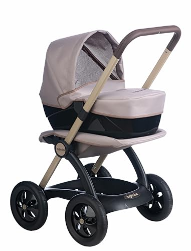Smoby - Inglesina Kombi 3 in 1 Iridio, mit Abnehmbarer Babyschale und verstellbarem Verdeck, verwandelt Sich in einen Kinderwagen, ab 18 Monaten, 7600254483 von Smoby