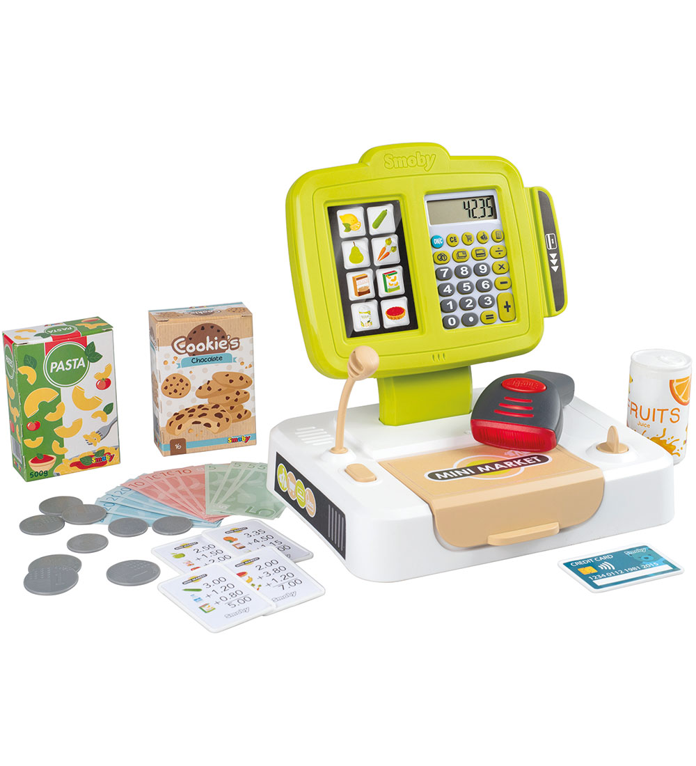 Smoby Kasse m. Licht/Ton - 30 Teile - Smoby - One Size - Spielzeug von Smoby