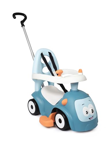 Smoby - Maestro Balade Blau - Komfortables Rutscherfahrzeug mit 3 Verwendungsfunktionen, Schiebewagen, Lauflernhilfe und Rutscherfahrzeug, für Kinder ab 6 Monaten von Smoby
