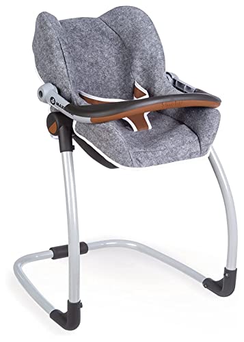 Smoby - Maxi-Cosi 3-in-1 Puppenhochstuhl - für Puppen bis 42 cm, Sitzschale, Hochstuhl, Autositz & Schaukel-Sitz, Puppenzubehör für Kinder ab 3 Jahren, grau Smoby - Maxi-Cosi 3-in-1 Puppenhochstuhl - für Puppen bis 42 cm, Sitzschale, Hochstuhl, Autositz & Schaukel-Sitz, Puppenzubehör für Kinder ab 3 Jahren, grau von Smoby