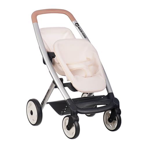 Smoby Maxi-Cosi Zwillings-Kinderwagen, Beige, Spielzeug für 2 Puppen bis 42 cm, leise, multidirektionale Räder, ab 3 Jahren Smoby Maxi-Cosi Zwillings-Kinderwagen, Beige, Spielzeug für 2 Puppen bis 42 cm, leise, multidirektionale Räder, ab 3 Jahren von Smoby
