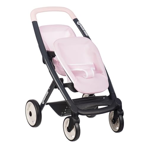 Smoby Maxi-Cosi Zwillings-Kinderwagen, Rosa, Spielzeug für 2 Puppen bis 42 cm, leise, multidirektionale Räder, ab 3 Jahren, hergestellt in Spanien Smoby Maxi-Cosi Zwillings-Kinderwagen, Rosa, Spielzeug für 2 Puppen bis 42 cm, leise, multidirektionale Räder, ab 3 Jahren, hergestellt in Spanien von Smoby