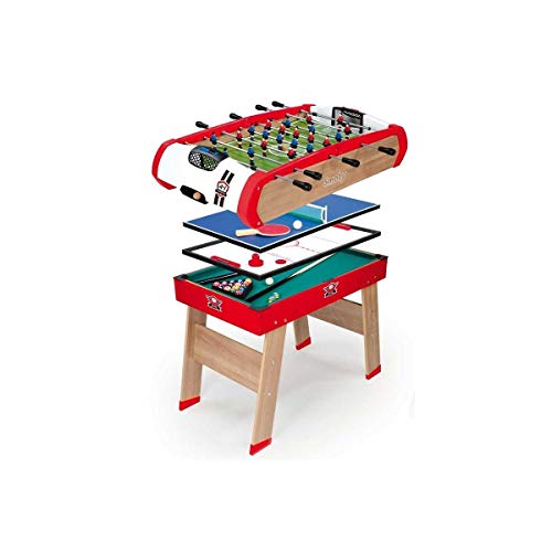 Smoby - Multifunktions Tischfußball Powerplay 4-in-1 - Wandelbarer Spieltisch, Tischfußball, Billard, Tischtennis oder Hockey, für Kinder ab 8 Jahren Smoby - Multifunktions Tischfußball Powerplay 4-in-1 - Wandelbarer Spieltisch, Tischfußball, Billard, Tischtennis oder Hockey, für Kinder ab 8 Jahren von Smoby