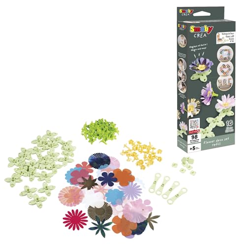 Smoby - Nachfüll-Set für Crea Kreativset Flower Deko – 98 Zubehörteile – 16 Blüten-Rahmenelemente – Bastelspaß für kreative Kinder – für Kinder ab 5 Jahren Smoby - Nachfüll-Set für Crea Kreativset Flower Deko – 98 Zubehörteile – 16 Blüten-Rahmenelemente – Bastelspaß für kreative Kinder – für Kinder ab 5 Jahren von Smoby