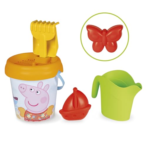 Smoby - Peppa Pig Eimer mit Gießkanne – Siebe, Rechen, Schaufel, Gießkanne Sandform – für Kinder ab 18 Monaten – 7600862189 Smoby - Peppa Pig Eimer mit Gießkanne – Siebe, Rechen, Schaufel, Gießkanne Sandform – für Kinder ab 18 Monaten – 7600862189 von Smoby