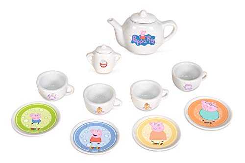 Smoby – Peppa Pig Porzellan-Service – 10-tlg Spielzeuggeschirr-Set mit Tasse, Teller, Zuckerdose, Teekanne, mit Aufdruck, für Kinder ab 3 Jahren Smoby – Peppa Pig Porzellan-Service – 10-tlg Spielzeuggeschirr-Set mit Tasse, Teller, Zuckerdose, Teekanne, mit Aufdruck, für Kinder ab 3 Jahren von Smoby