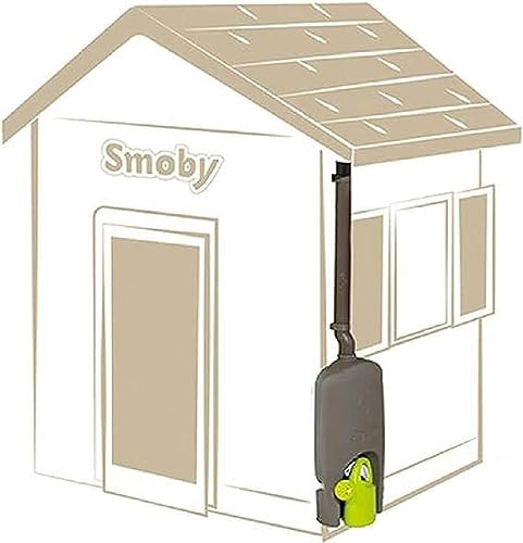Smoby – Regenfass mit Gießkanne – Zubehör für Smoby Spielhäuse, Sammlung von Regenwasser, mit Regenrinne und Wasserhahn, passend für die meisten Smoby Spielhäuser von Smoby