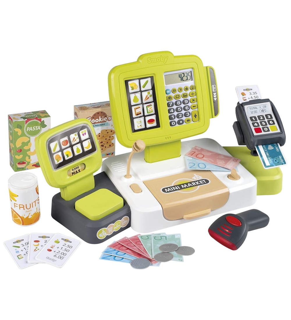 Smoby Registrierkasse m. Licht/Ton - Groß - 30 Teile - Smoby - One Size - Spielzeug von Smoby
