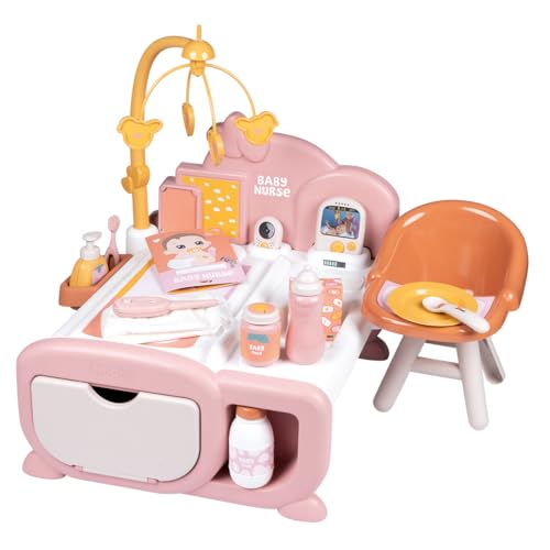 Smoby – Smoby Baby Nurse Cocoon 3-in-1 Puppenmöbel – Spielset mit Pflege-, Schlaf- & Essbereich – Inkl. 20 Zubehörteilen – Für Puppen bis 42 cm – Ab 3 Jahren Smoby – Smoby Baby Nurse Cocoon 3-in-1 Puppenmöbel – Spielset mit Pflege-, Schlaf- & Essbereich – Inkl. 20 Zubehörteilen – Für Puppen bis 42 cm – Ab 3 Jahren von Smoby