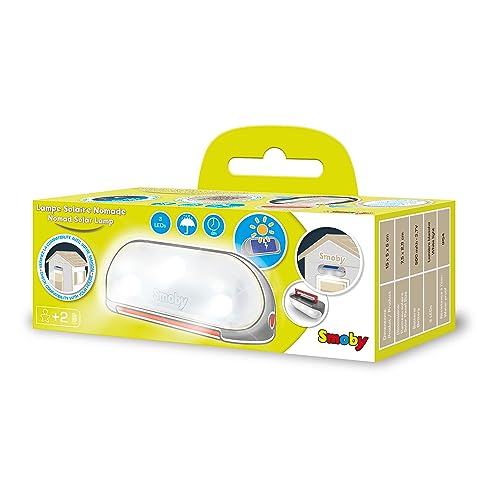 Smoby - Solarlampe mit Tragegriff - Zubehör für Spielhaus, abnehmbare Lampe, Innen- oder Außenbeleuchtung, 3 LEDs und Solarzelle, passend für die meisten Smoby Spielhäuser, für Kinder ab 2 Jahren von Smoby