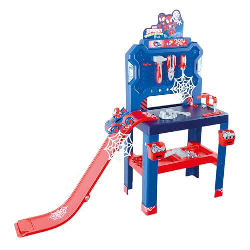 Smoby - Spidey – Bricolo Center – Basteln – viele Spielfunktionen – Auto zum Zusammenbauen – 90 Zubehörteile – ab 3 Jahren von Smoby