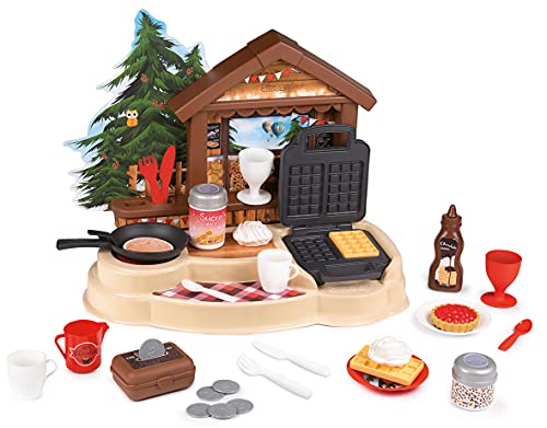 Smoby - Spielküche Gourmand Chalet Hüttenzauber - mit Waffeleisen, Herdplatte und viel Zubehör, für Jungen und Mädchen ab 3 Jahren von Smoby