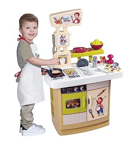 Smoby - Super Benny Die Küche der Köstlichkeiten, 7600310916, 3 Jahre, Zubehör für das Kochen, Kochschürze, 32 Zubehörteile, Rezeptbuch Smoby - Super Benny Die Küche der Köstlichkeiten, 7600310916, 3 Jahre, Zubehör für das Kochen, Kochschürze, 32 Zubehörteile, Rezeptbuch von Smoby