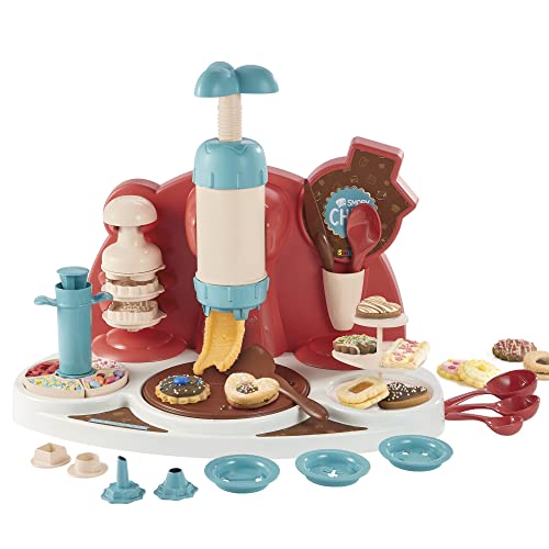 Smoby Chef Keks-Fabrik - Keksmaschine zur Herstellung & Dekoration von Keksen inkl. Backbuch (ohne Zutaten) - für Kinder ab 5 Jahren von Smoby