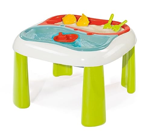Smoby - Sand- und Wasserspieltisch - mit herausnehmbaren Wannen, inklusive Abdeckung und viel Zubehör, Umbau zum Spieltisch möglich, für Kinder ab 18 Monaten von Smoby