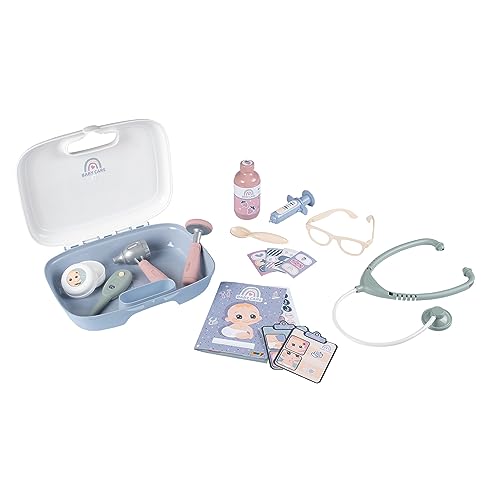Smoby Toys - Arztkoffer Kinder (klein) - Spielzeug-Doktorkoffer mit Zubehör (19 Teile) - Medizin-Koffer für Kinder ab 3 Jahren von Smoby