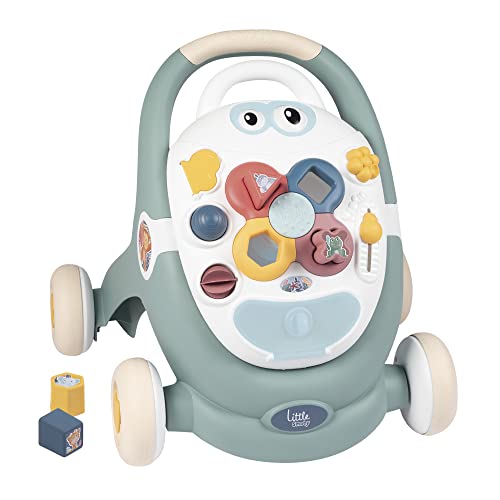 Smoby Toys - Little Smoby Lauflernwagen ab 1 Jahr - 3-in-1-Lauflernhilfe mit Laufwagen, Activity-Board & Puppenwagen für Babys und Kleinkinder ab 12 Monaten von Smoby
