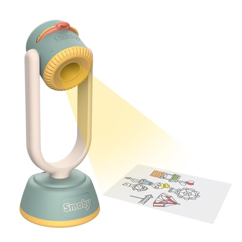 Smoby - Zeichenprojektor – Ausrichtung und Schärfe verstellbar – 192 Möglichkeiten – Verschiedene Themen – Tiere, Charaktere etc. – ab 3 Jahren von Smoby