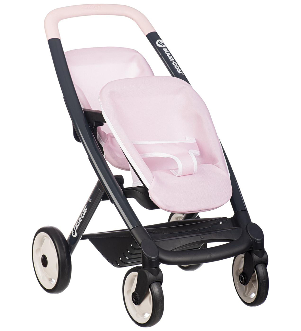 Smoby Zwillingskinderwagen für Puppen - Maxi-Cosi - Pink - Smoby - One Size - Puppenwagen von Smoby