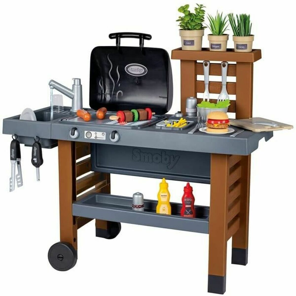 Spielküche Smoby Garden Kitchen Grill 43 Stücke von Smoby