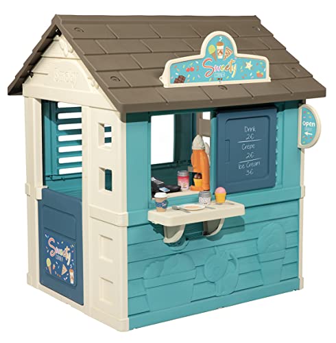 Smoby - Spielhaus Sweety Corner - Kinderspielhaus für drinnen und draußen, mit Verkaufstheke und viel Zubehör, ab 2 Jahren von Smoby