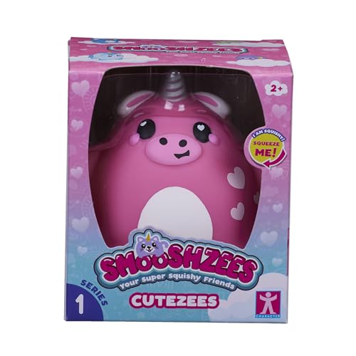 Smooshzees Cutezees Scarlet, Pink Unicow, Sammelfiguren, superweich, kuschelig und quetschbar! von Smooshzees