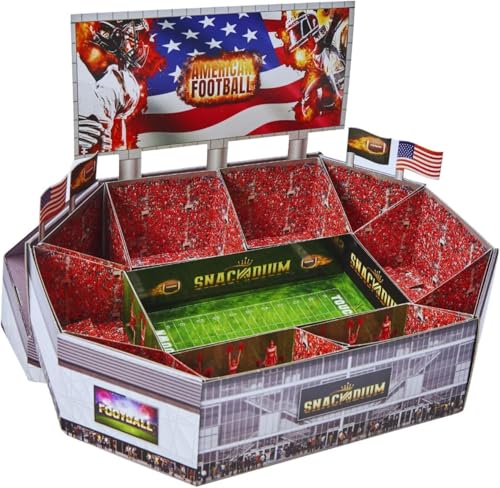 Snackstadium Deine Snackbar für spannende Footballabende, für echte American Football Fans, Geschenk, Super Bowl, Ready für Dein Gameday, NFL Fan (Team Rot) von Snackadium